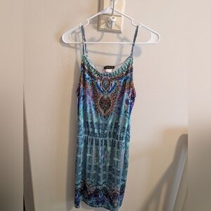 Venus Women's Medium Spaghetti Strap Dress Y2K Style Vacation Tropical